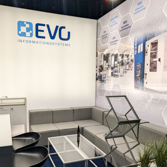 Messestand EVO auf der AMB 2024 in Stuttgart