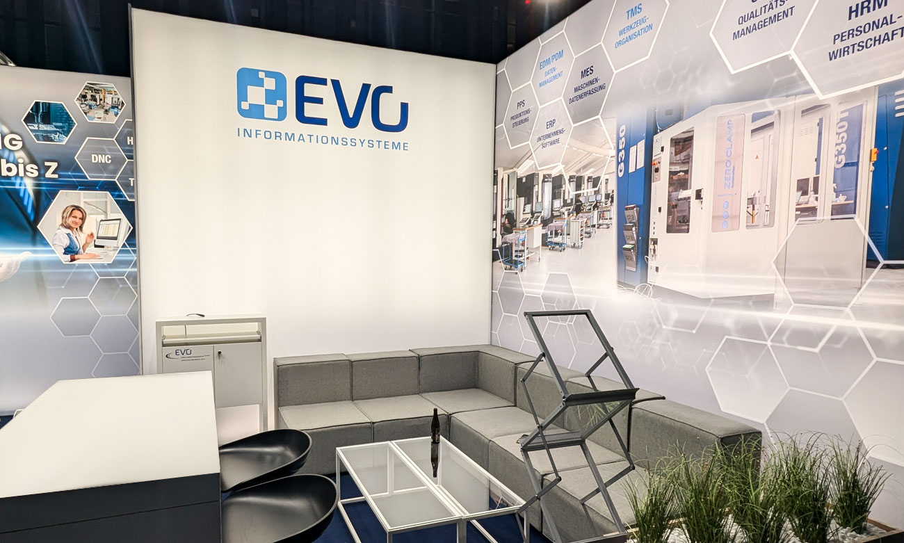 Messestand EVO auf der AMB 2024 in Stuttgart